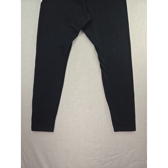 Nike Leggings Black w White Large Logo Spellout Women's Large Cotton Sportswear - Picture 3 of 8